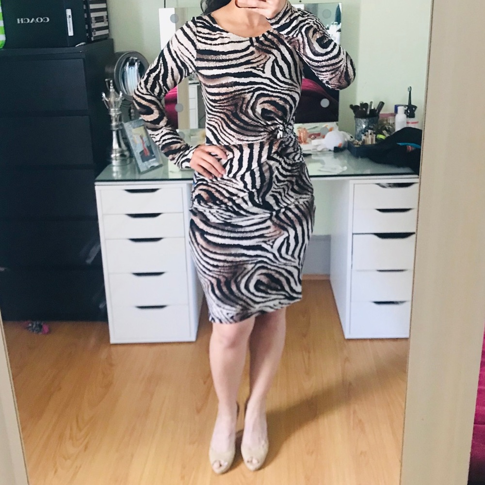 Animals print dress from Bisou bisou